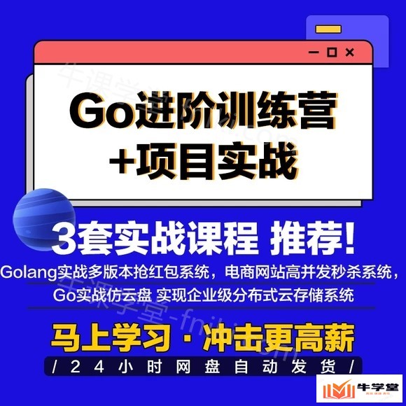 Go语言教程网课微服务架构进阶训练营Golang电商项目实战视频课程