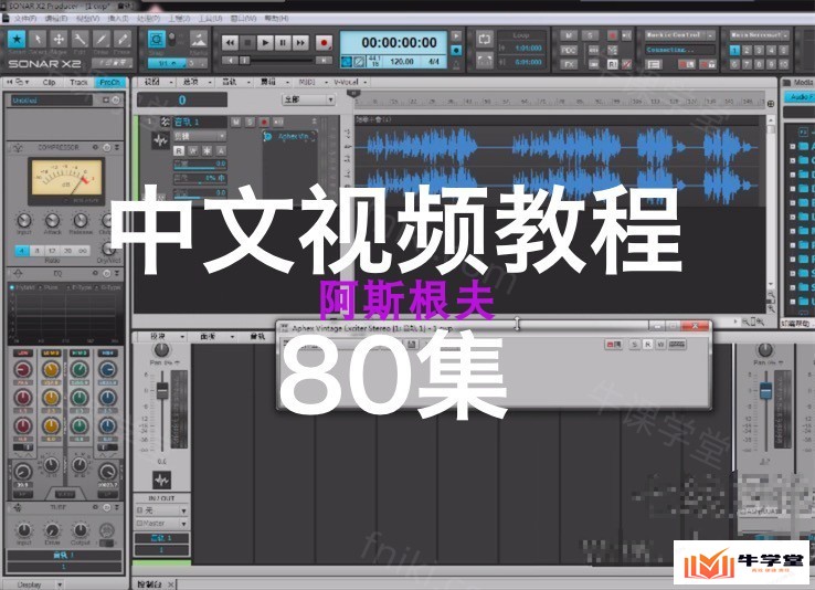 Waves9混音视频教程80集中文录音混音技术视频教程课程网课