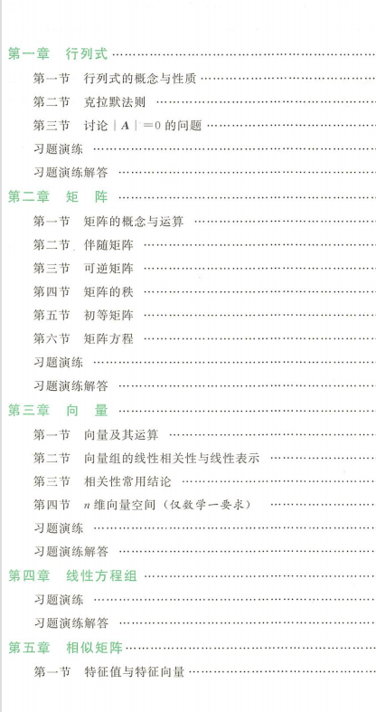 李林考研数学系列(线性代数辅导讲义)高清pdf电子版